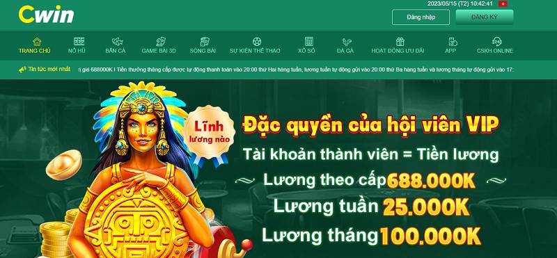 Trang web Win23 Games cung cấp phần thưởng cho người chơi đăng ký mới - Win23